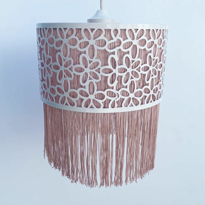 Підвісний абажур ажурний з китицями LS-032