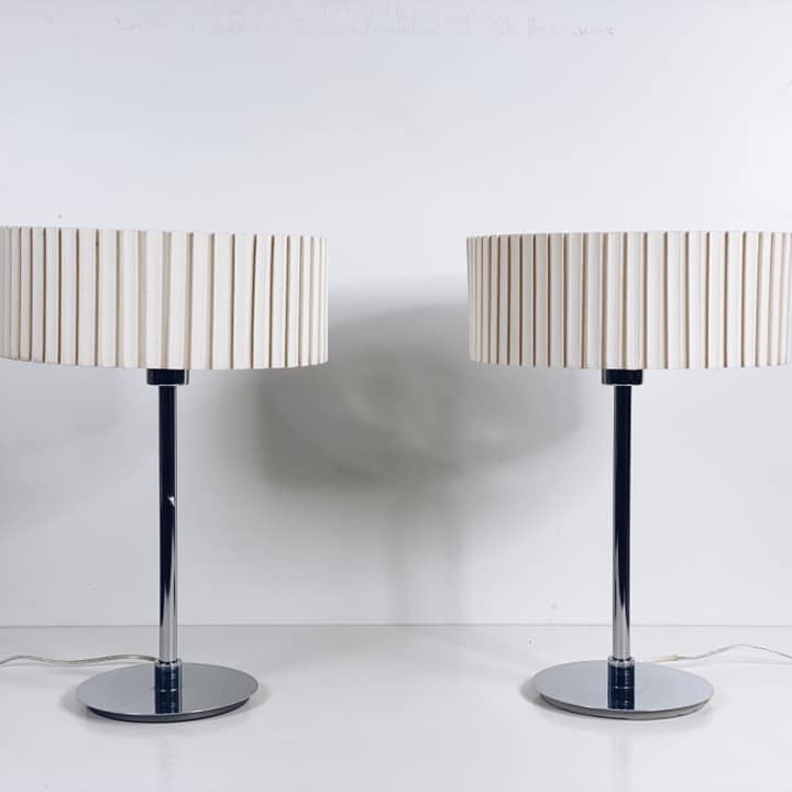 Лампа настільна вінтаж з пласким абажуром LT-165