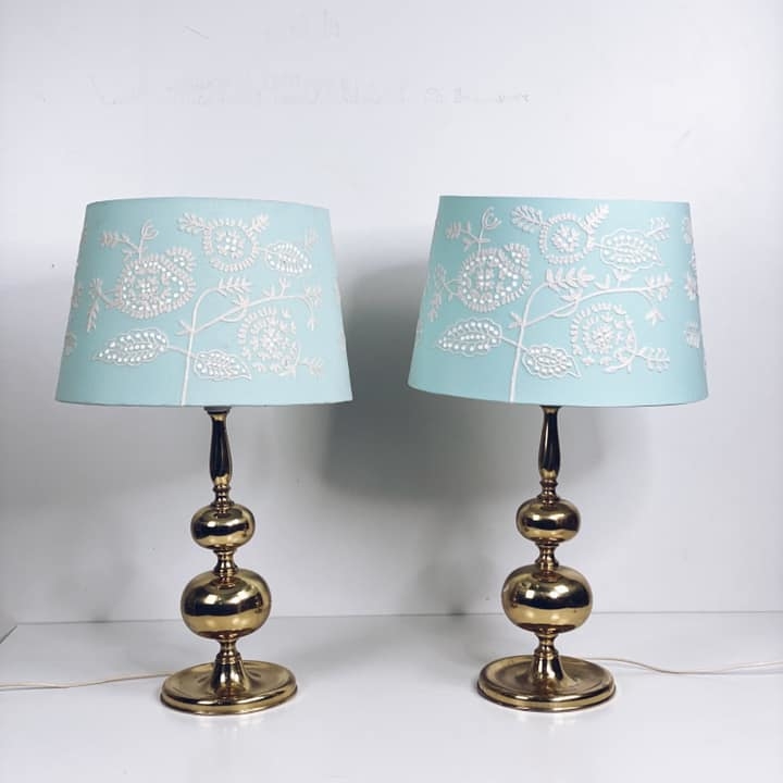 Лампа настільна вінтаж база фігурна латунь LT-171