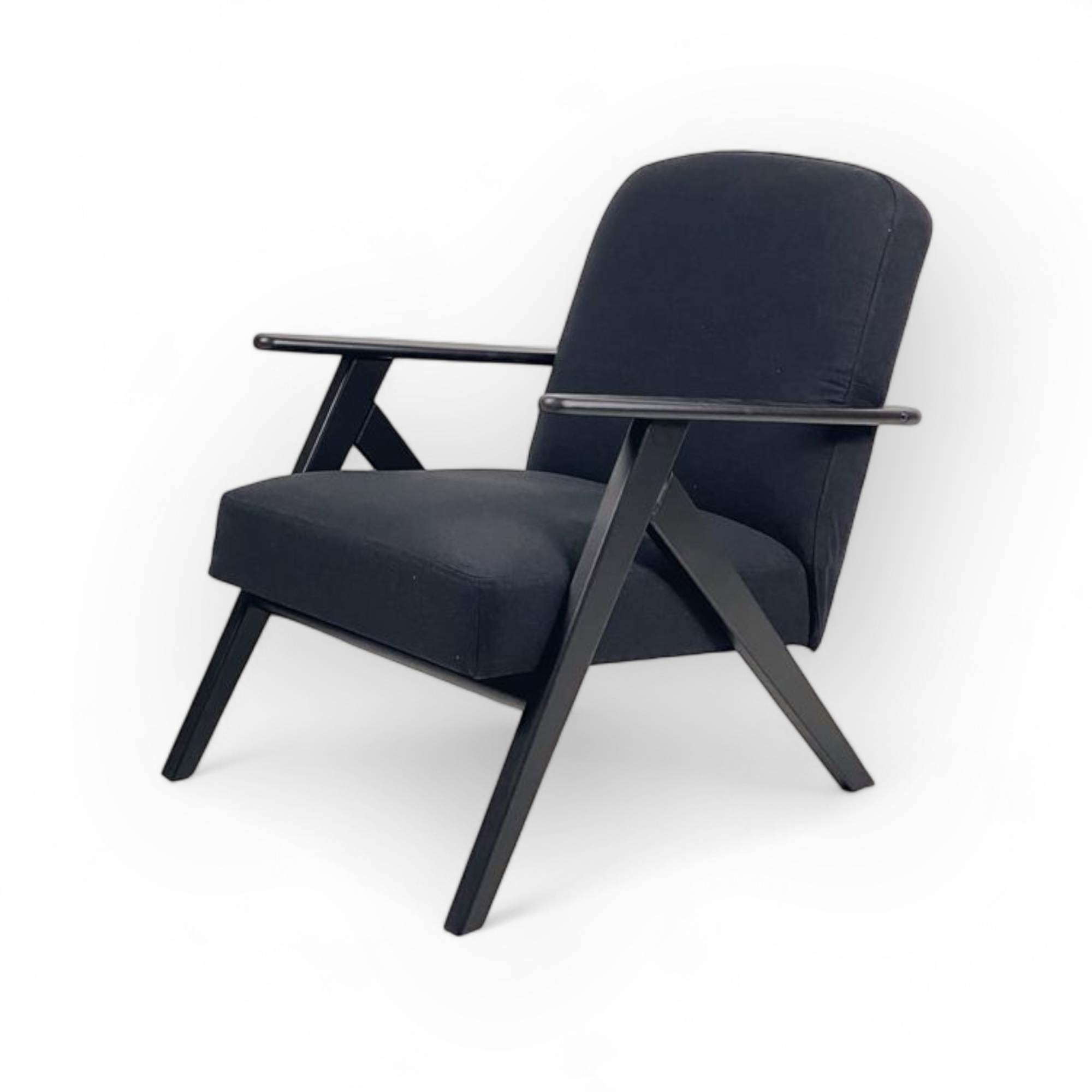 Крісло у стилі mid-century чорний/графіт CH-115