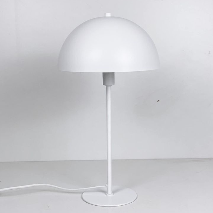 Лампа настільна біла плафон півкуля метал білий LT-179