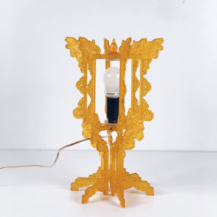 лампа настільная вінтаж фігурний пластик оранж LT-158