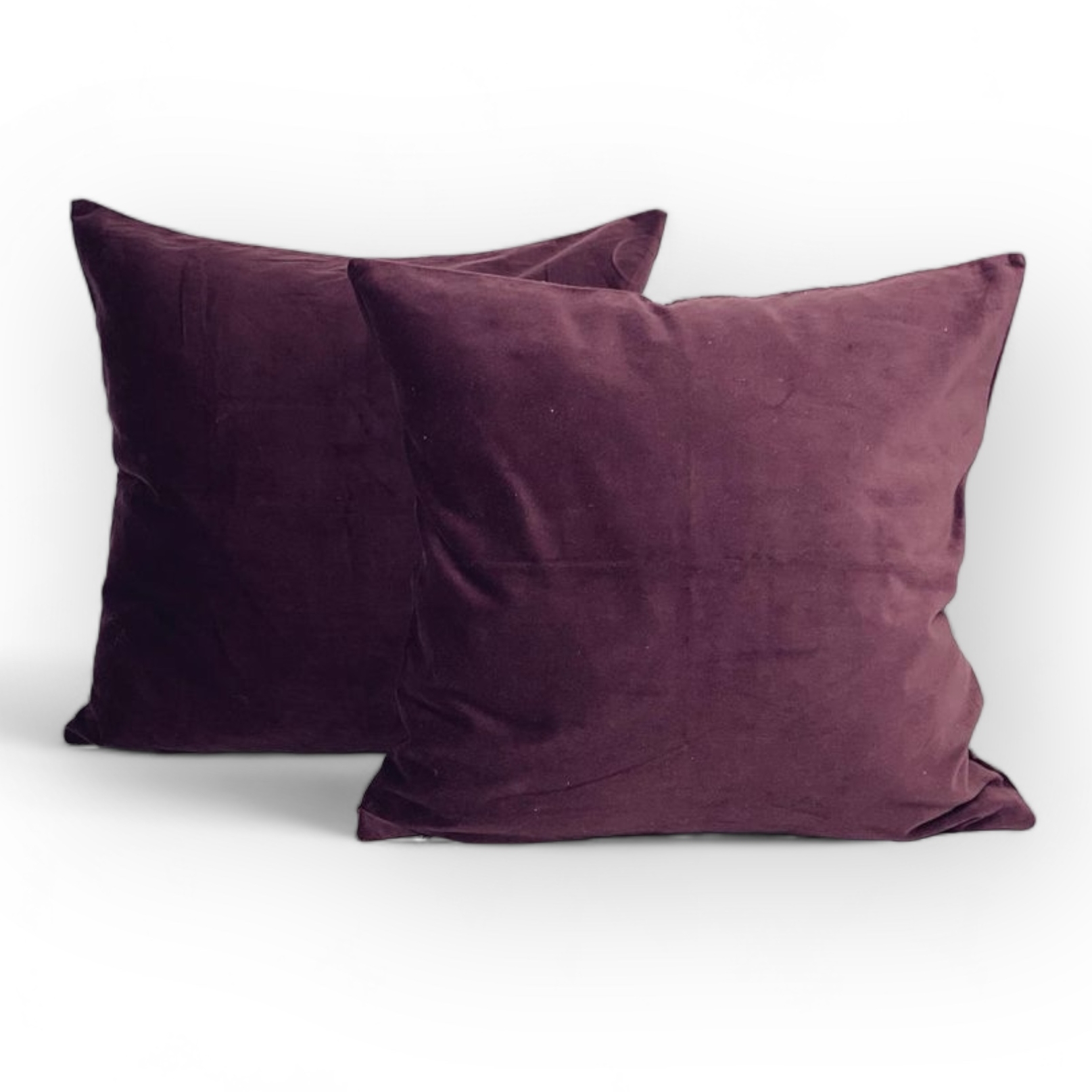 Подушка декоративна велюр баклажан PW-326