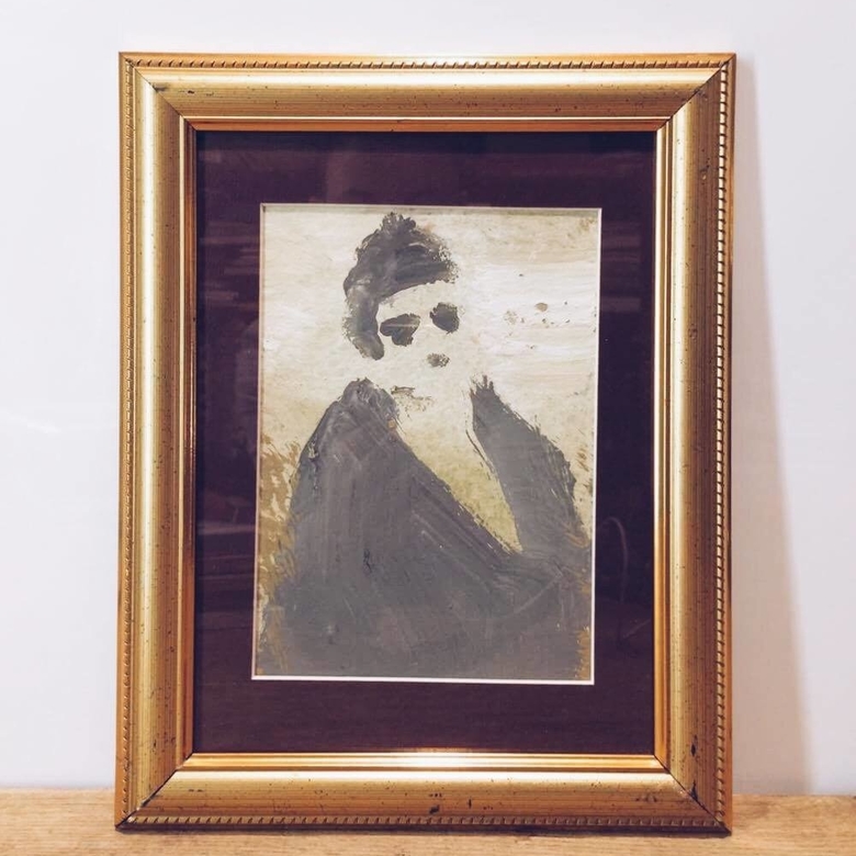 Малюнок  Дівчина у чорному рамка з паспарту AR-169