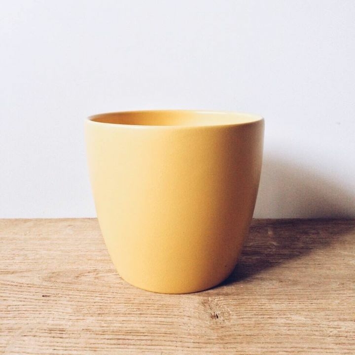 Кашпо кераміка жовте