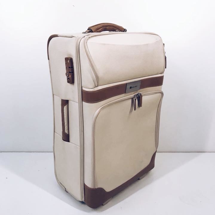 Валіза велика текстиль беж/коричневий ML-016