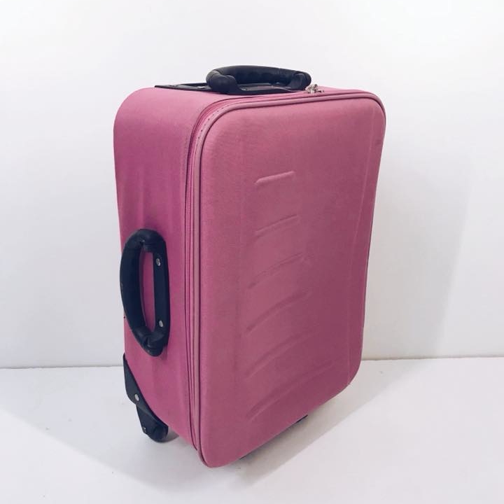 Валіза текстиль рожевий ML-024