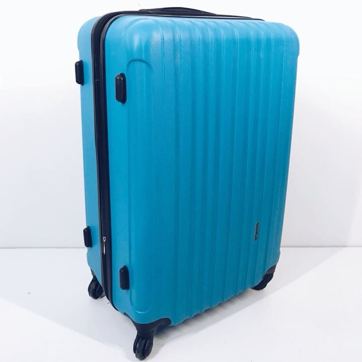 Валіза велика пластик яскраво-блакитний ML-027