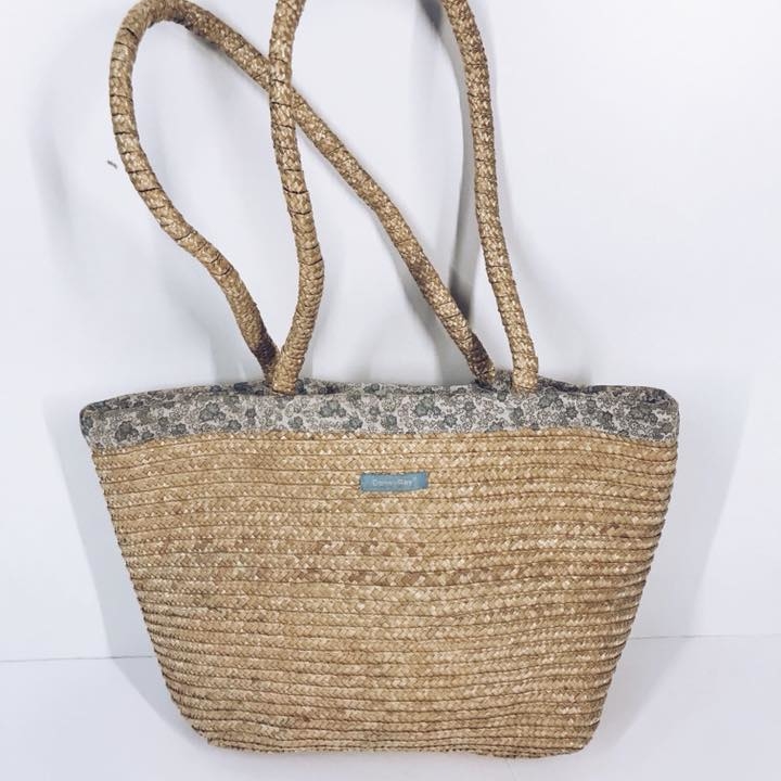 Сумка з соломки/тканини MB-054