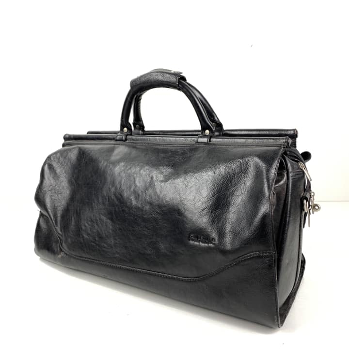 Сумка-саквояж чоловічий чорна шкіра MB-058