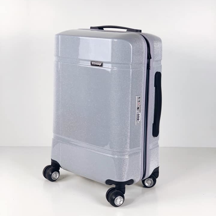 Валіза сіро-блакитний пластик ML-031