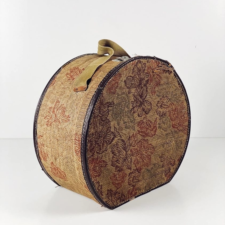 Коробка для капелюхів дорожня вінтаж гобелен VL-085