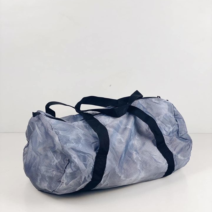 Сумка спортивна сіро-блакитна труба MB-066