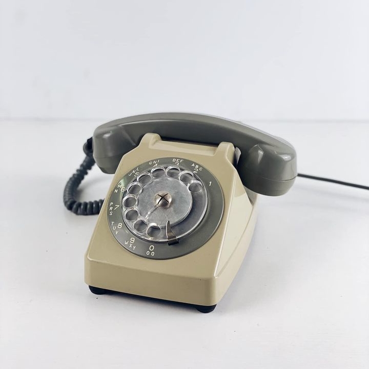 Телефон вінтаж сірий дисковий PH-110