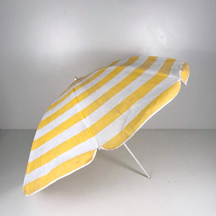 Парасоль від сонця біло-жовта смуга UM-002