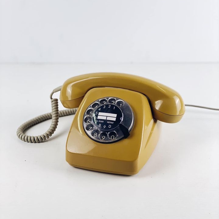 Телефон вінтаж дисковий медовий PH-107