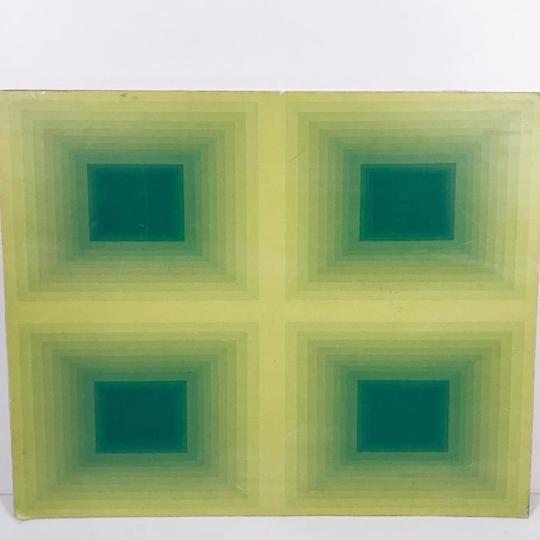 Постер на планшеті оптичні квадрати зелені AR-314