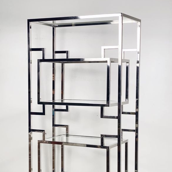 Стелаж класичний хромований метал/скло SR-081