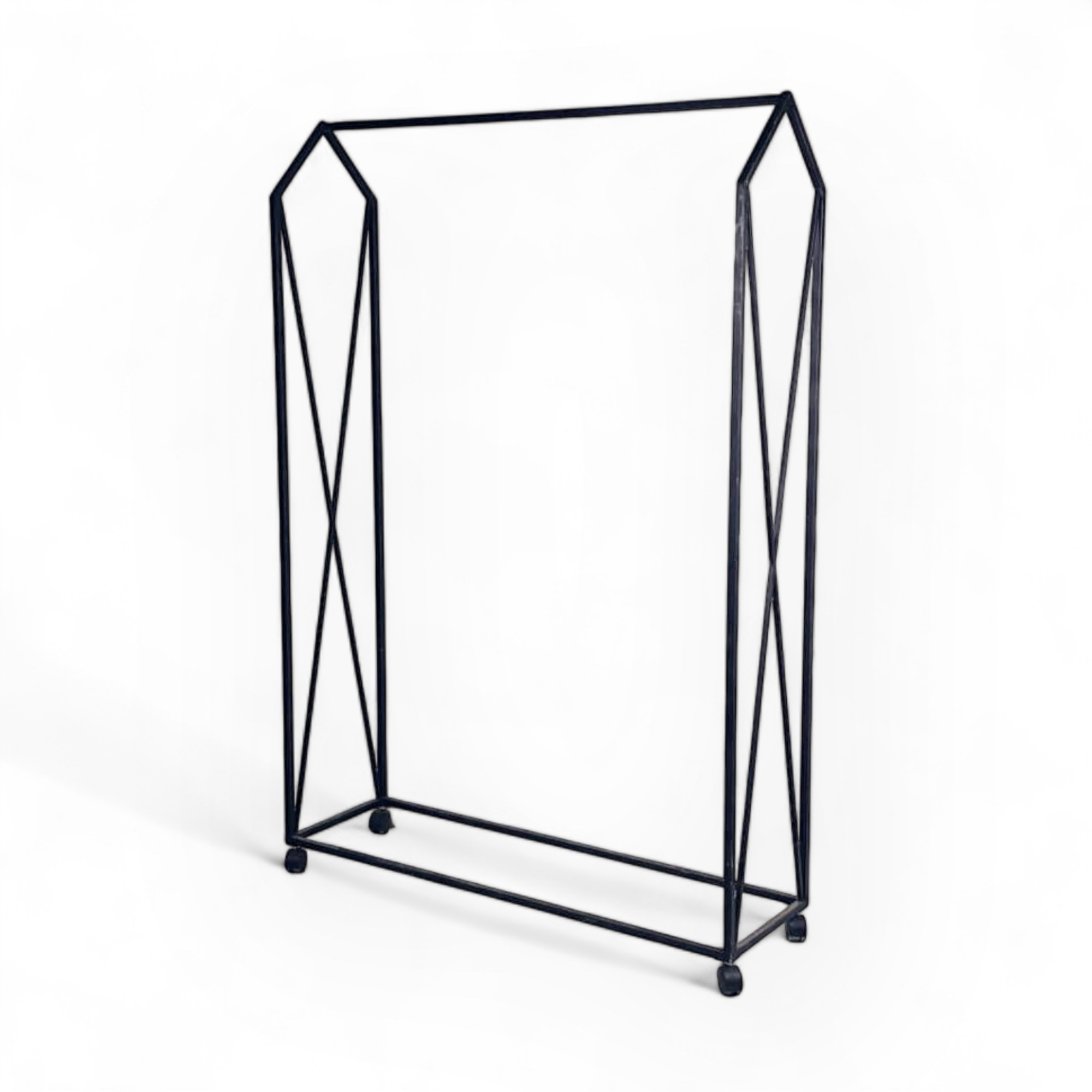 Вішалка-рейл на коліщатах метал чорний