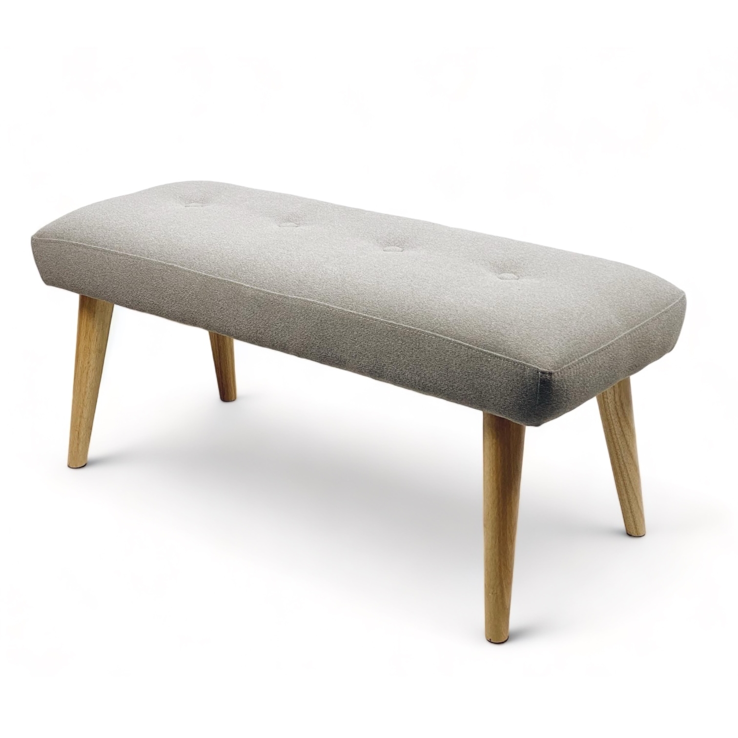 Банкетка сіра на дерев'яних ніжках BH-015