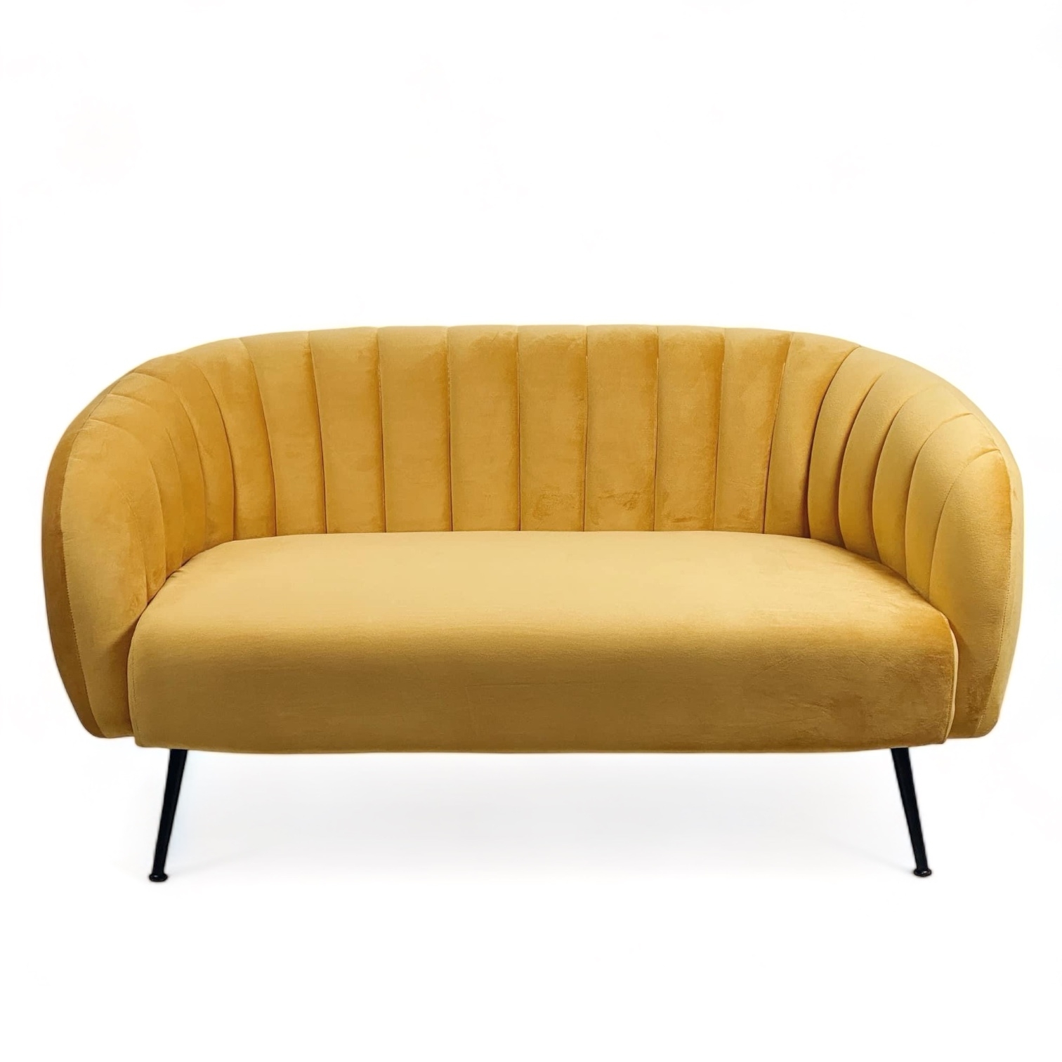 Диван 2-місний велюр жовтий SF2-018
