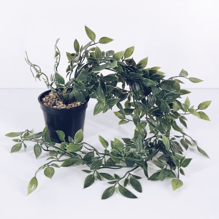 Ампельний кущ штучний у чорному вазоні FW-081