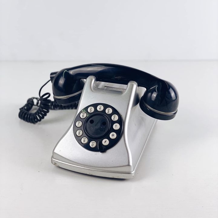 Телефон вінтаж срібло/чорний PH-115