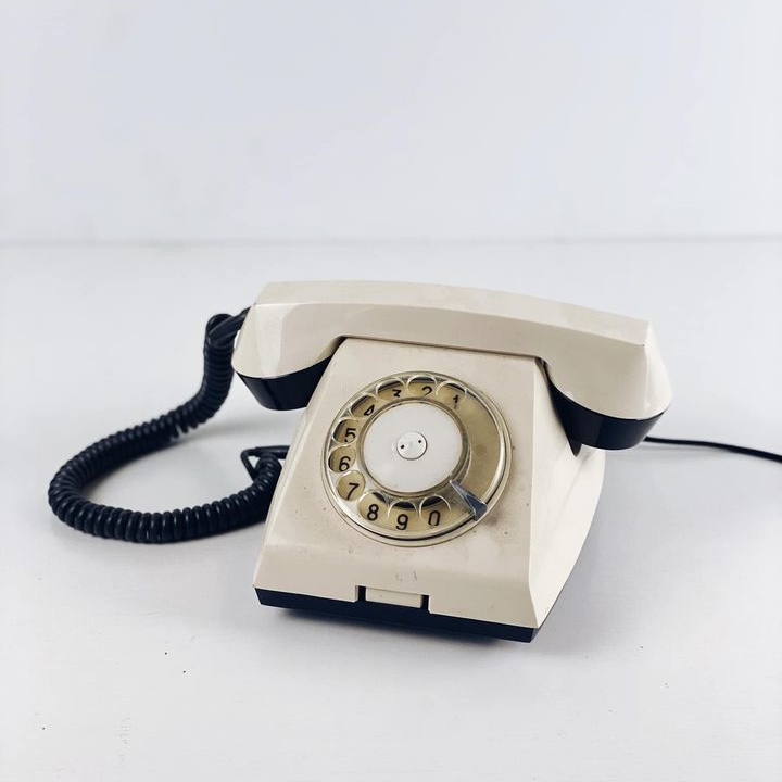 Телефон вінтаж беж/чорний PH-117