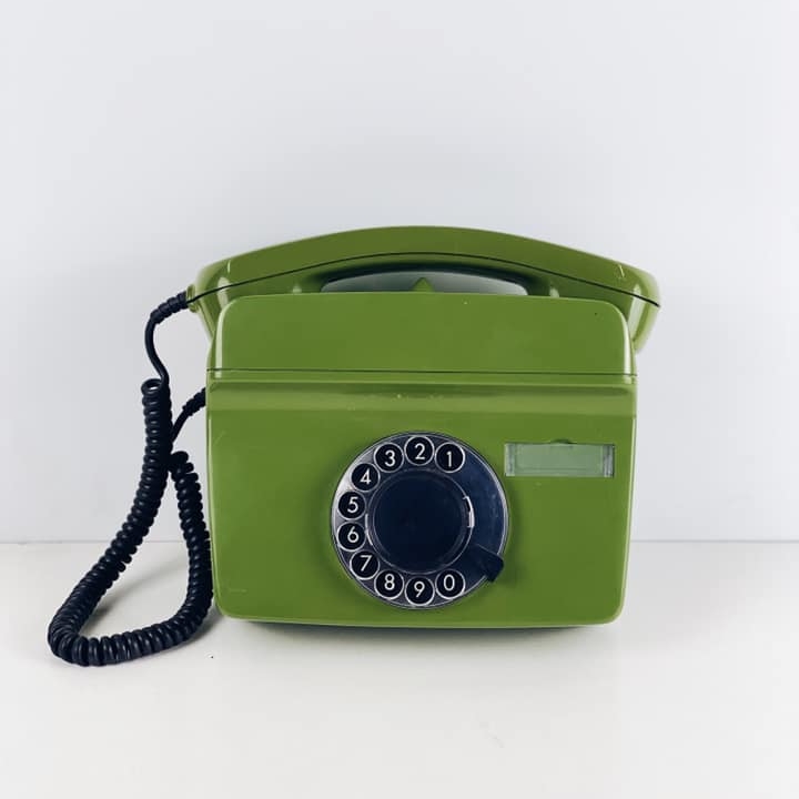 Телефон настінний вінтаж зелений PH-123