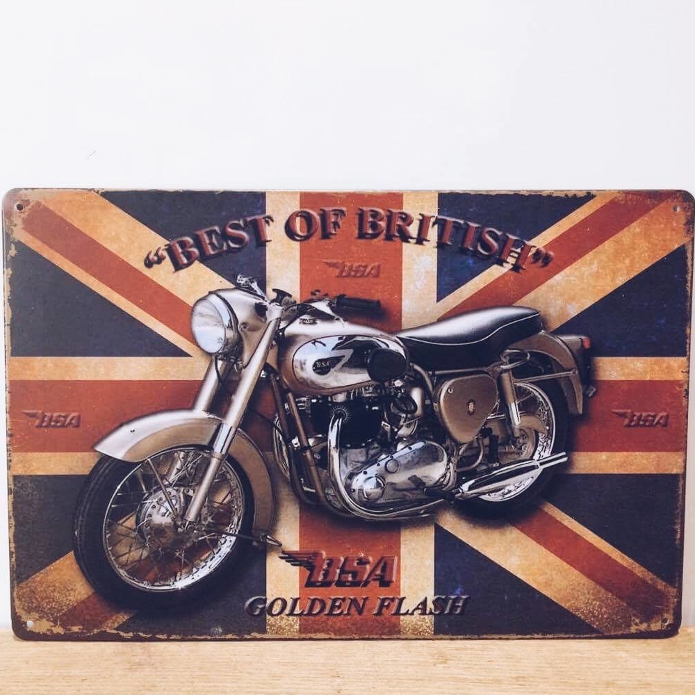 Постер у ретро стилі Мото/британський прапор AR-174