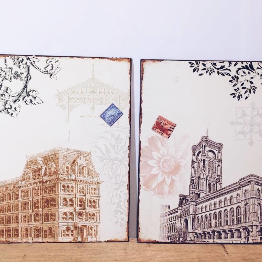 Постер вінтаж Архітектура метал AR-221