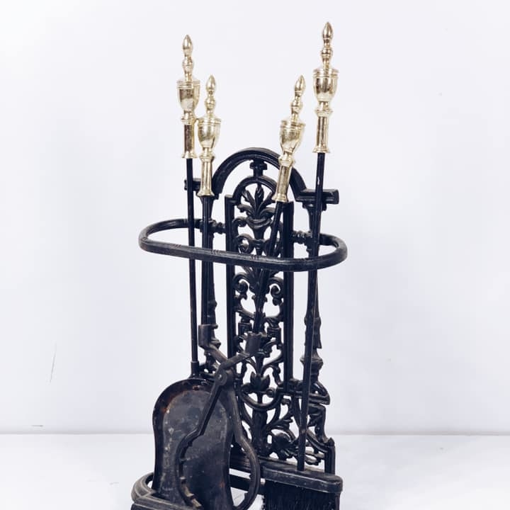 Набір камінний вінтаж метал чорний/золото