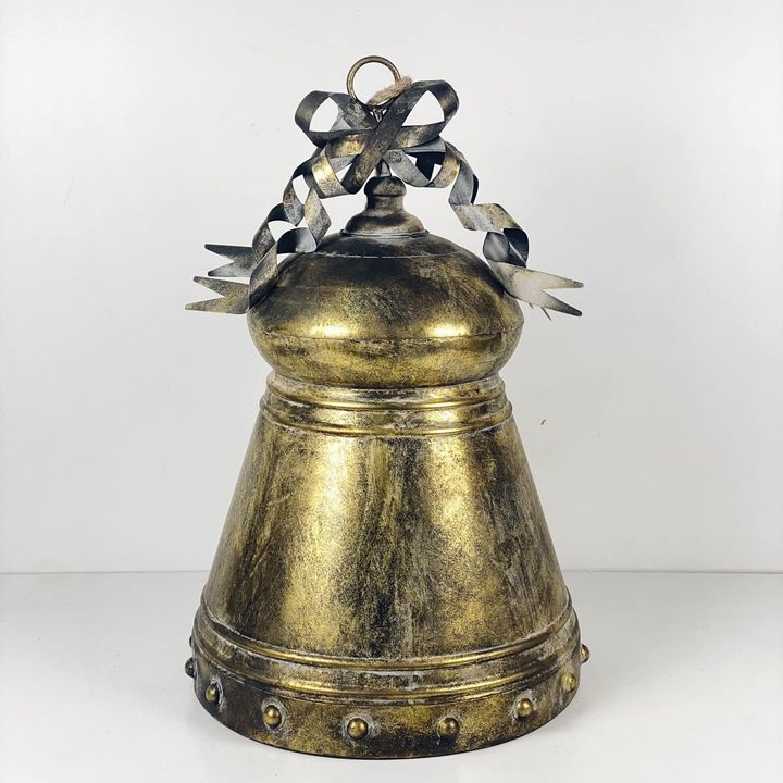 Дзвінок різдвяний декоративний великий метал