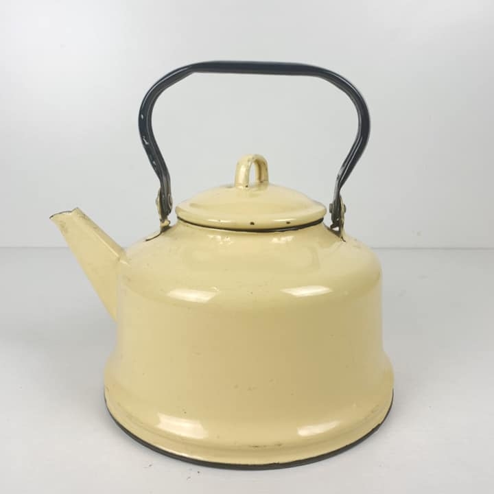 Чайник емальований вінтаж беж KH-085