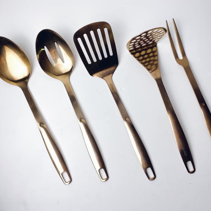 Кухонні прибори нерж сталь/мідь KH-090