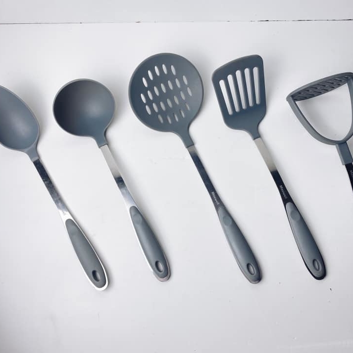 Кухонні прибори нерж сталь/пластик сірий KH-091