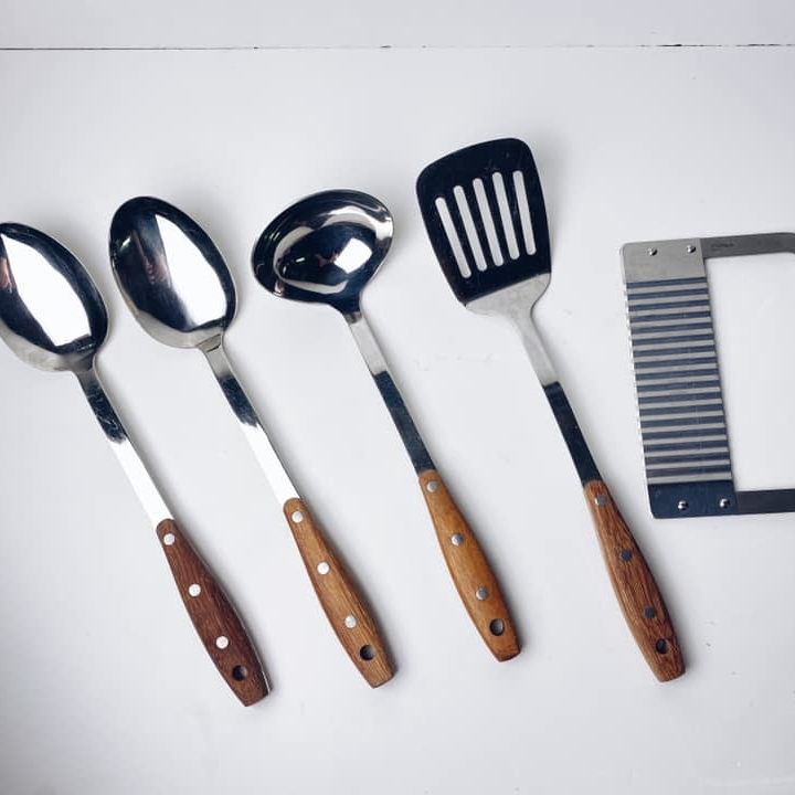 Кухонні прибори нерж сталь/дерево KH-092