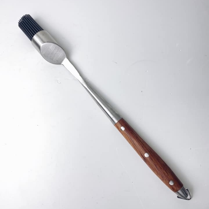 Щітка для грилю нерж сталь/дерево KH-099