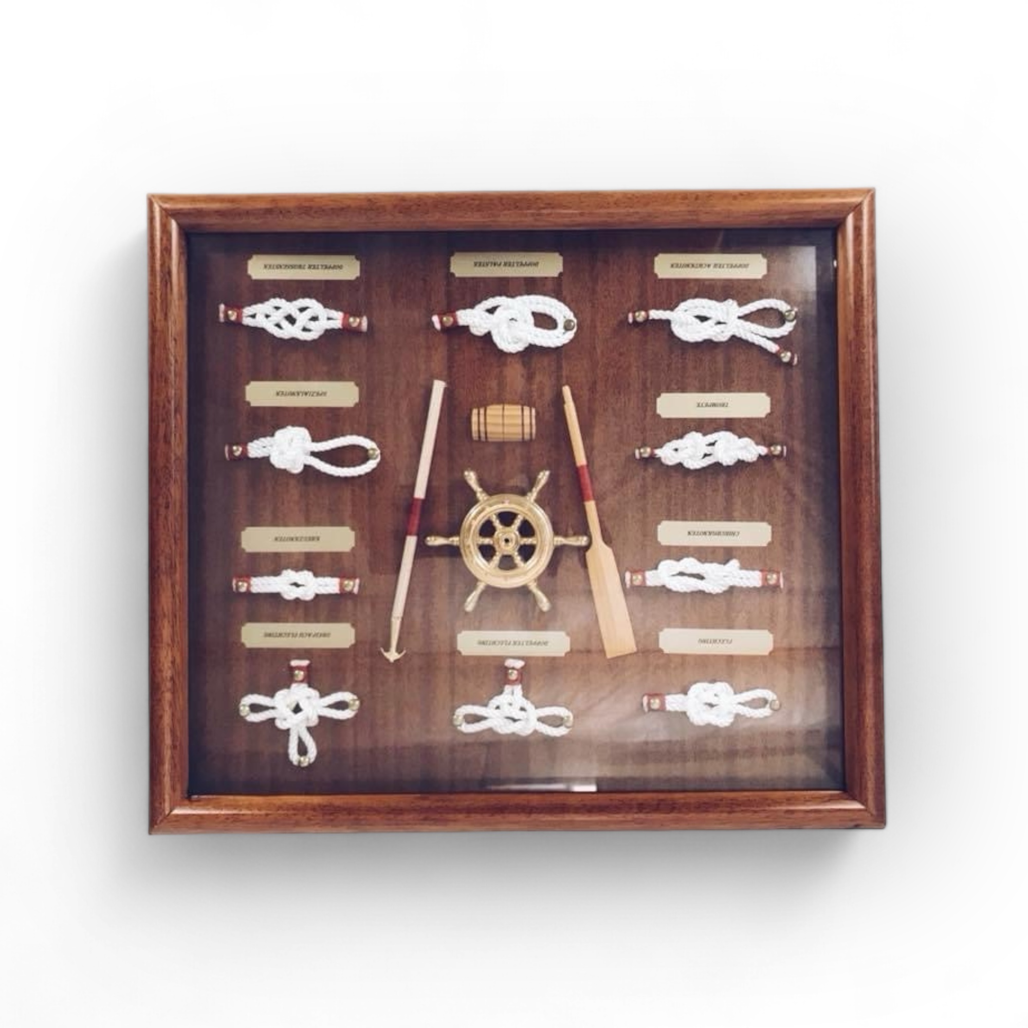 Панно декоративне з морськими вузлами  рамці під склом WD-029