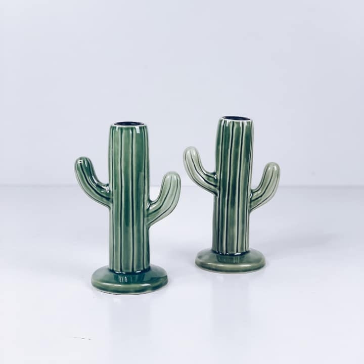 Підсвічник на 1 свічку Кактус зелений кераміка CA-117