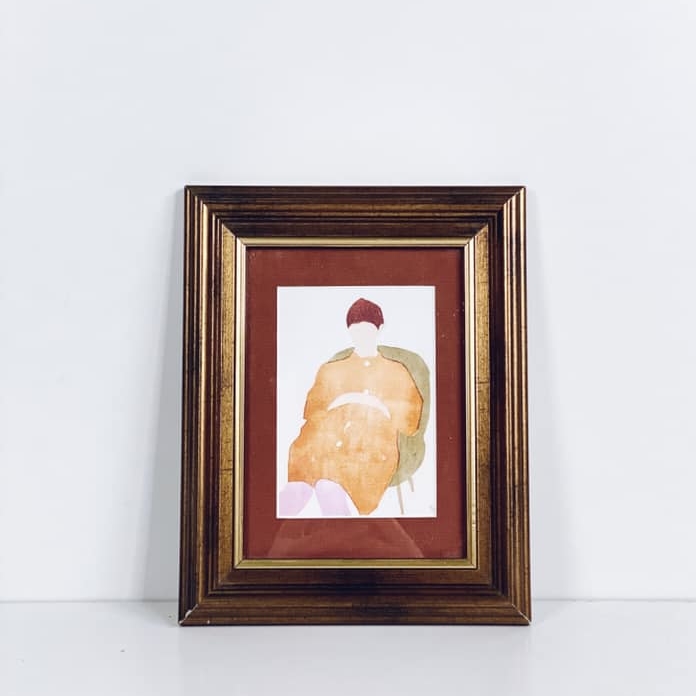 Портрет дівчини в рамкі з паспарту AR-471