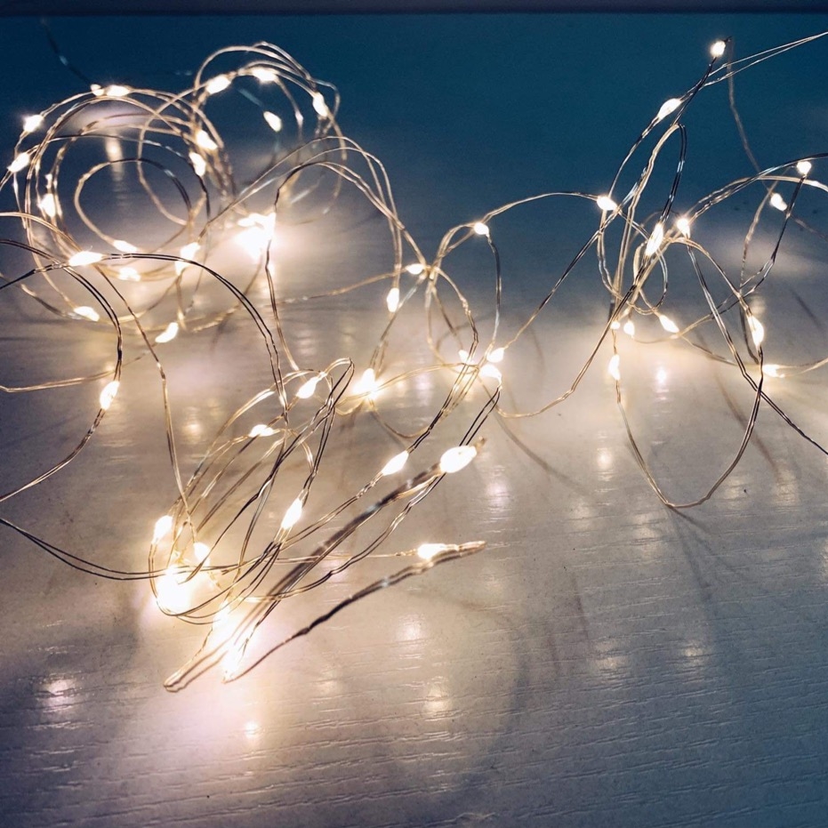 LED-гірлянда «краплі» 8м срібло