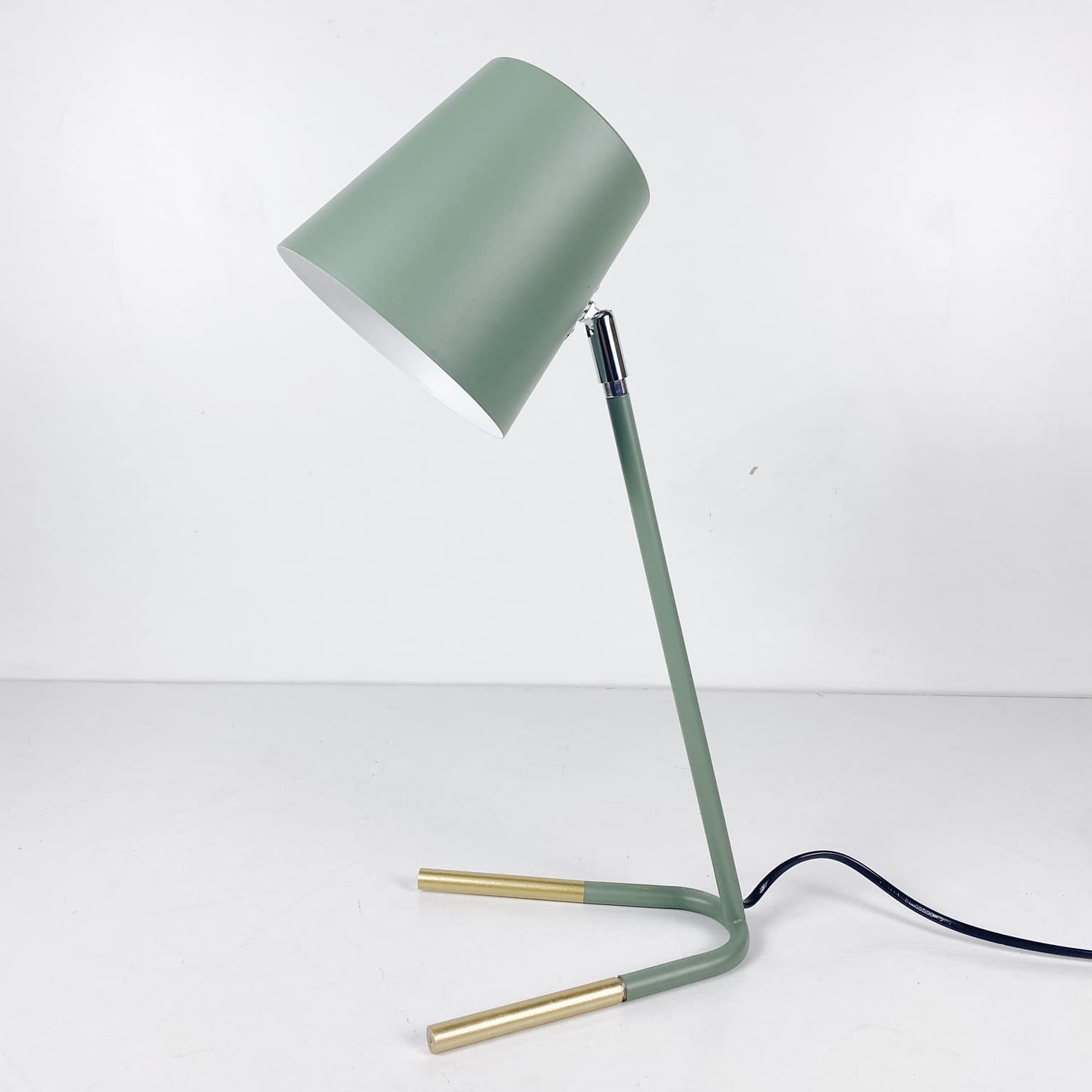 Лампа настільна мала метал сіро-зелений/золото LT-199