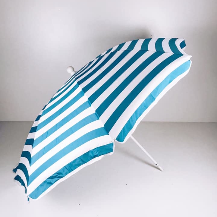 Парасоль від сонця біло-блакитний смуга UM-004