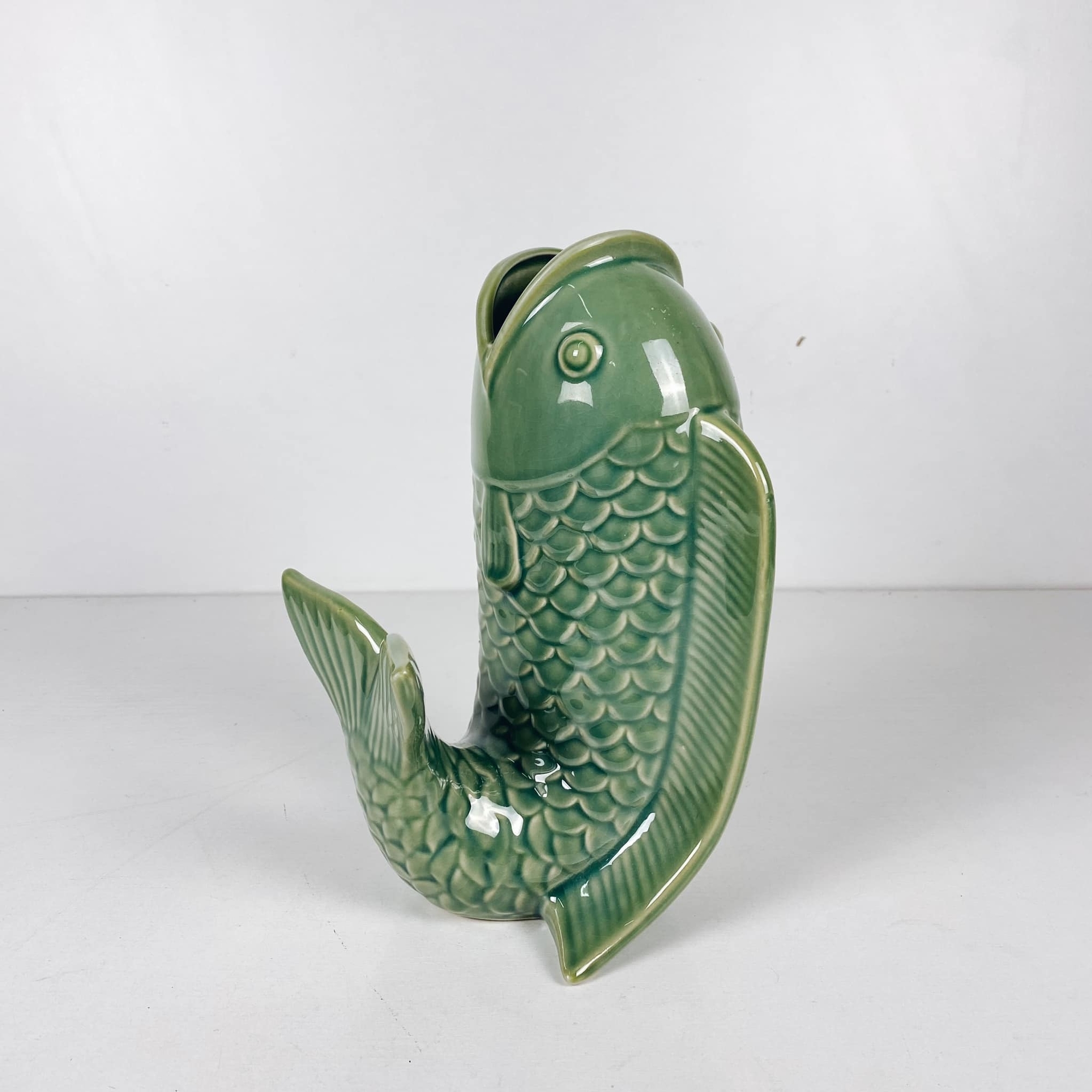 Ваза Риба зелена кераміка VA-331