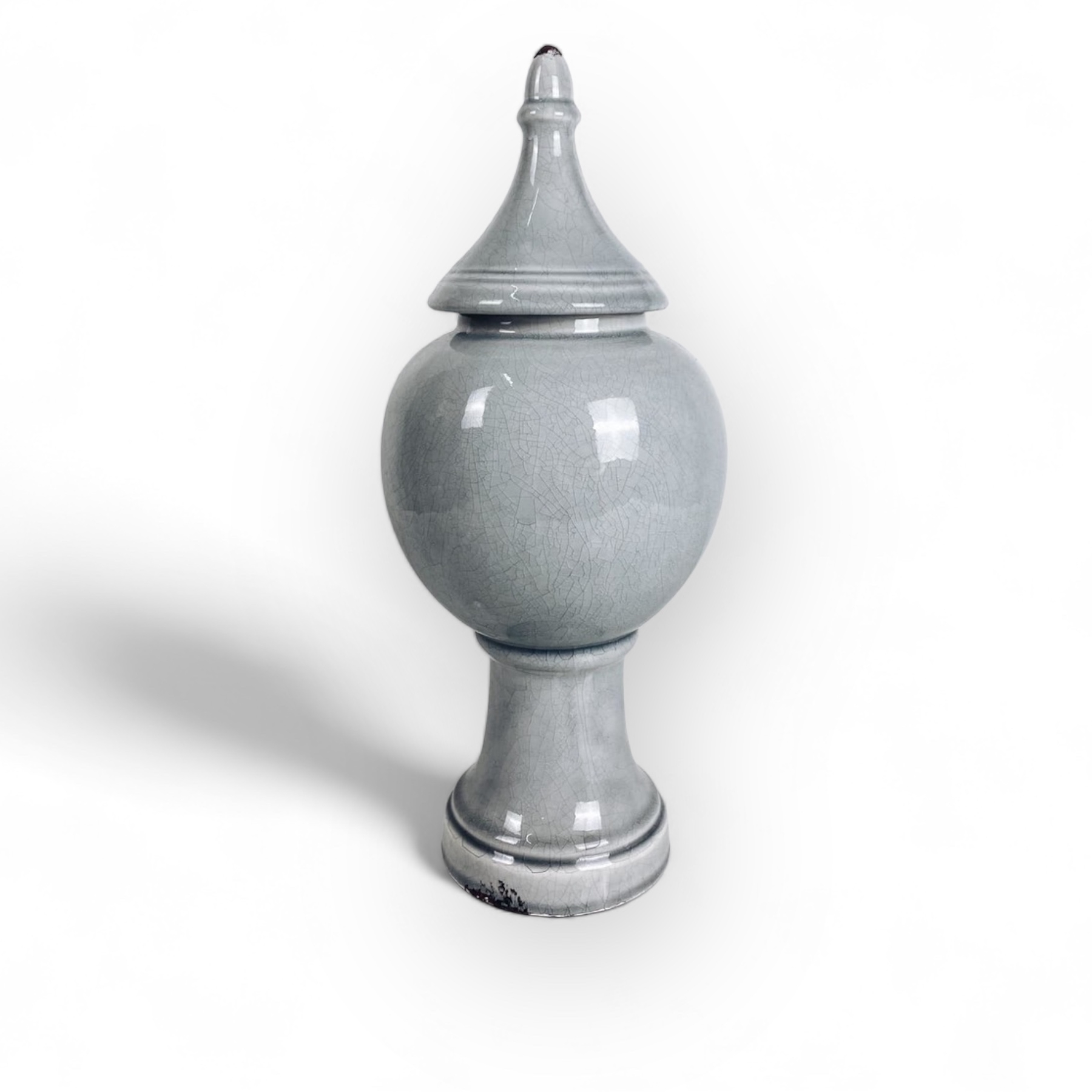 Ваза-банка Азія сіра кераміка VA-333