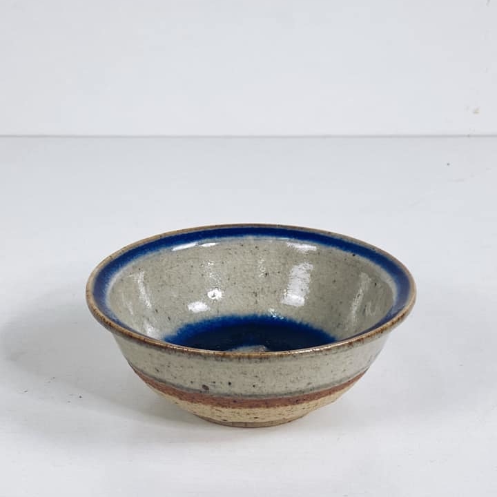 Ваза-чаша мала сіро-синя кераміка вінтаж VA-322