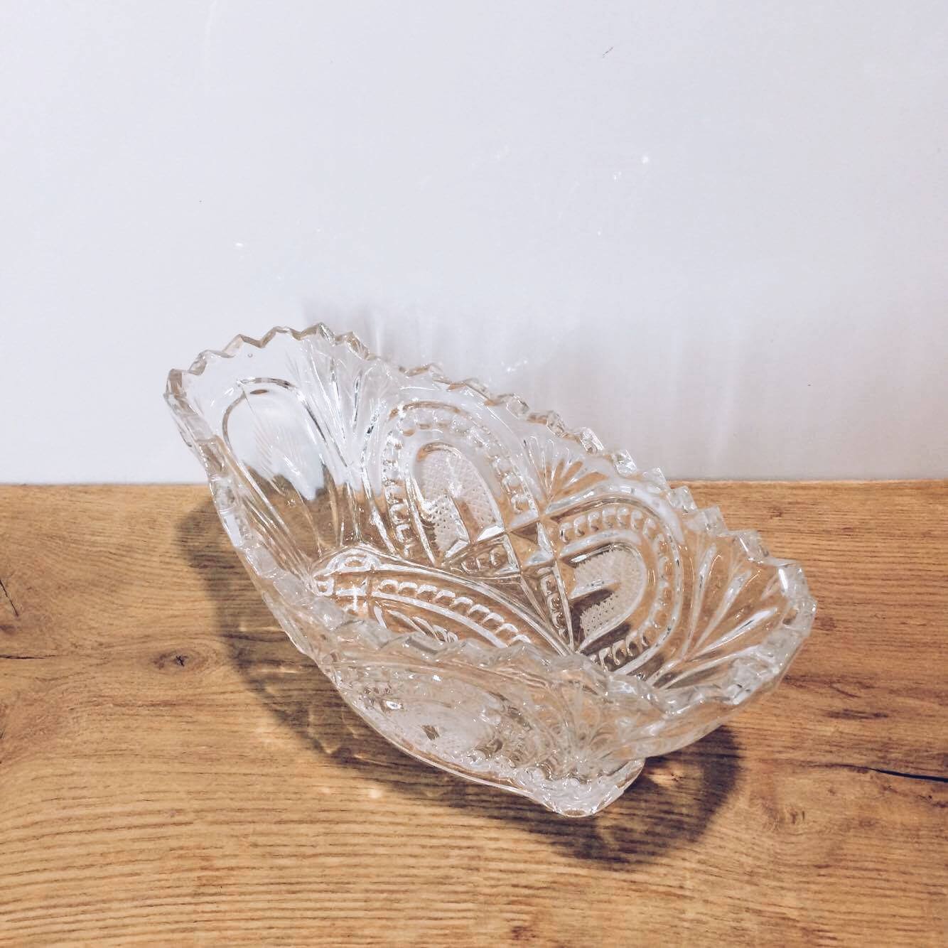 Салатниця овальна кришталь