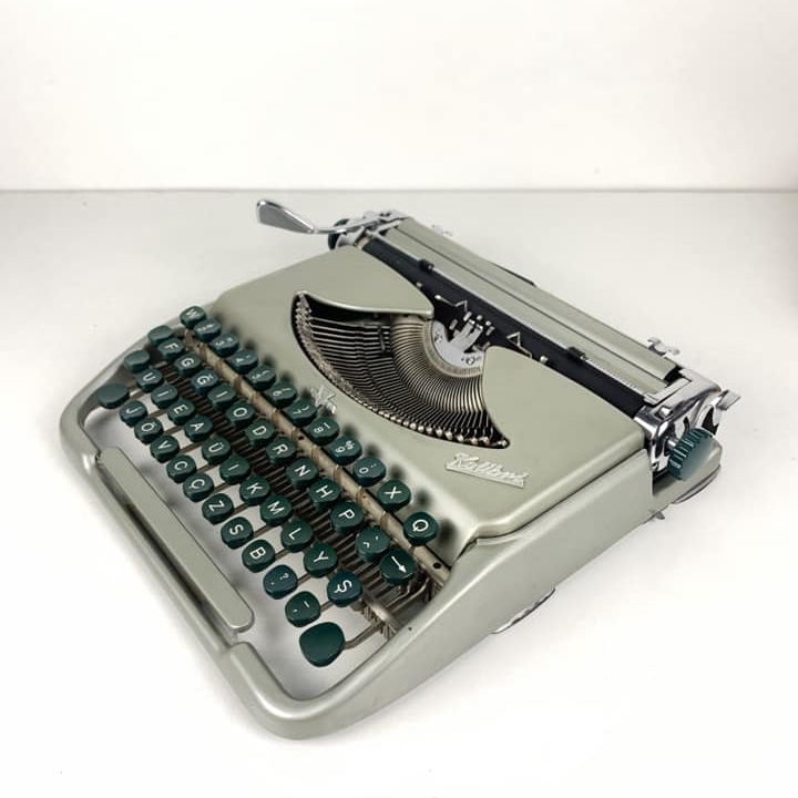 Друкарська машинка Groma Kolibri вінтаж сіро-зелений металік