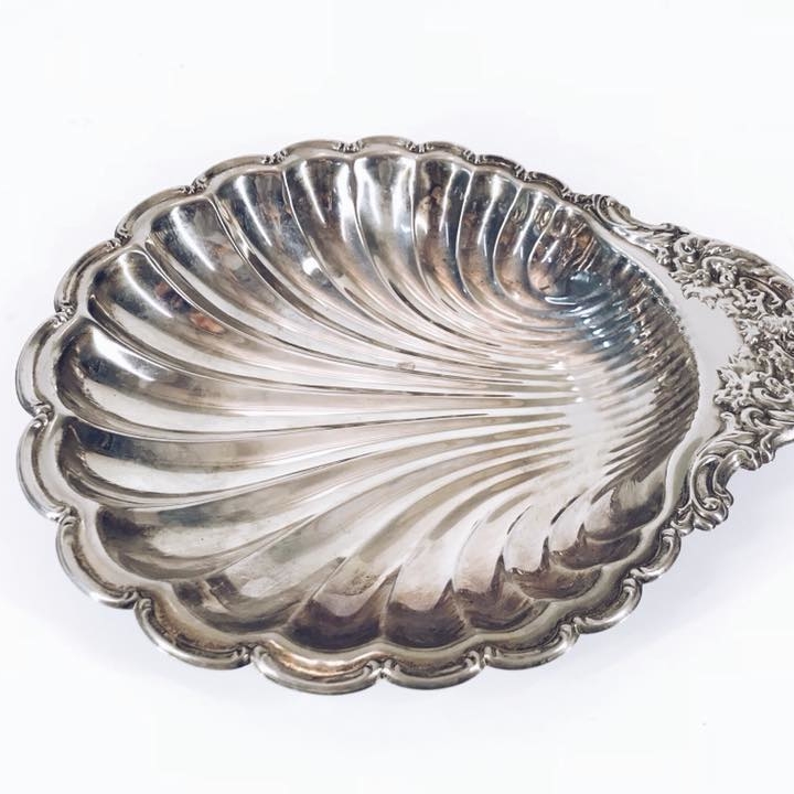 Блюдо Мушля для фруктів столове срібло вінтаж PS-005